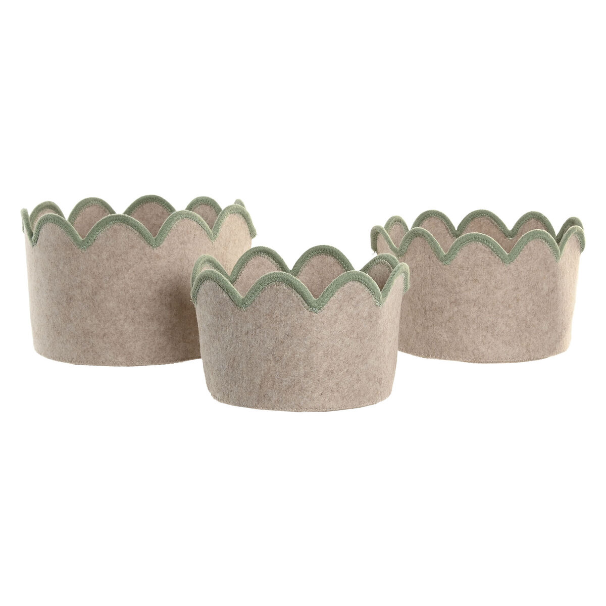 Basket set Home ESPRIT Blue Green Beige Pink Children’s (3 Pieces) (3 Units)