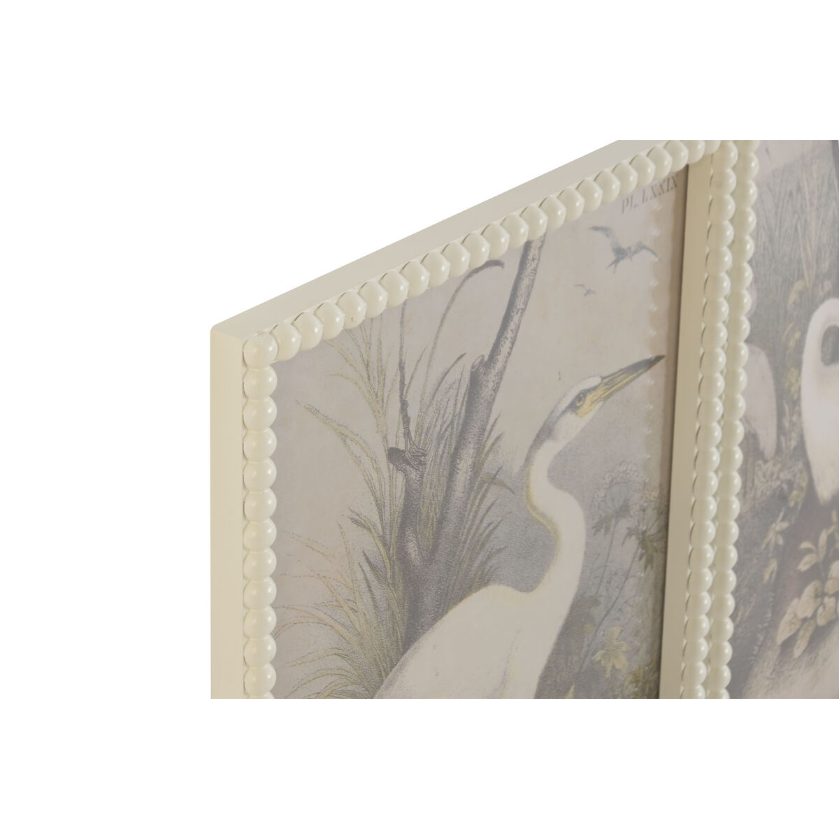 Painting Home ESPRIT White Brown Birds Oriental 40 X 2,5 X 55 cm (6 Units)