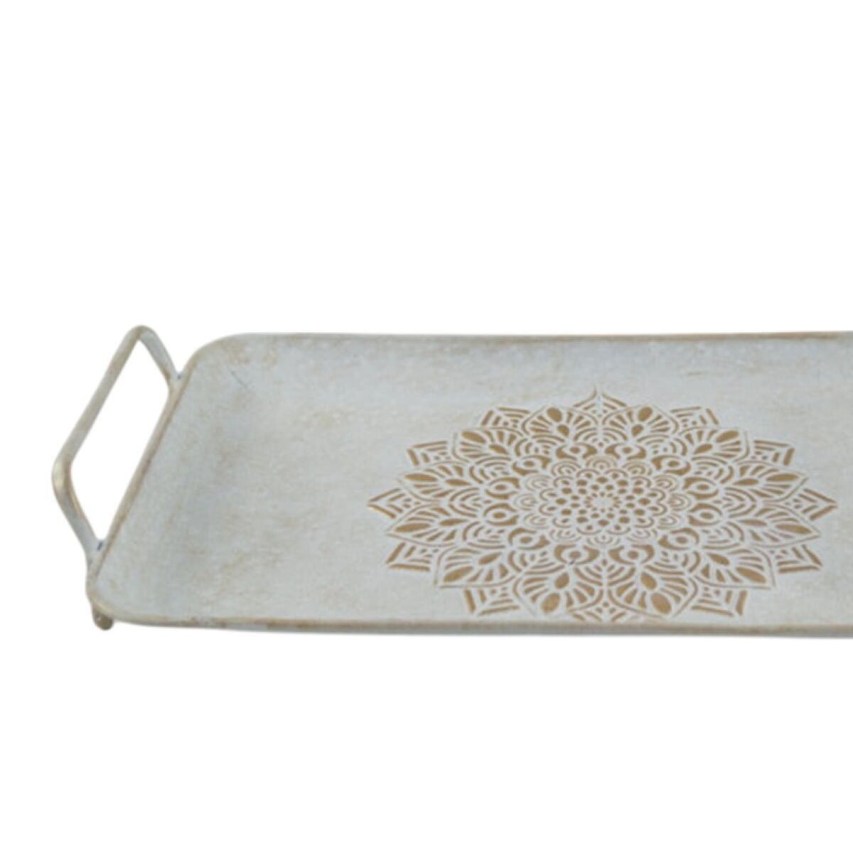 Snack tray Home ESPRIT White Golden Arab (2 Units)