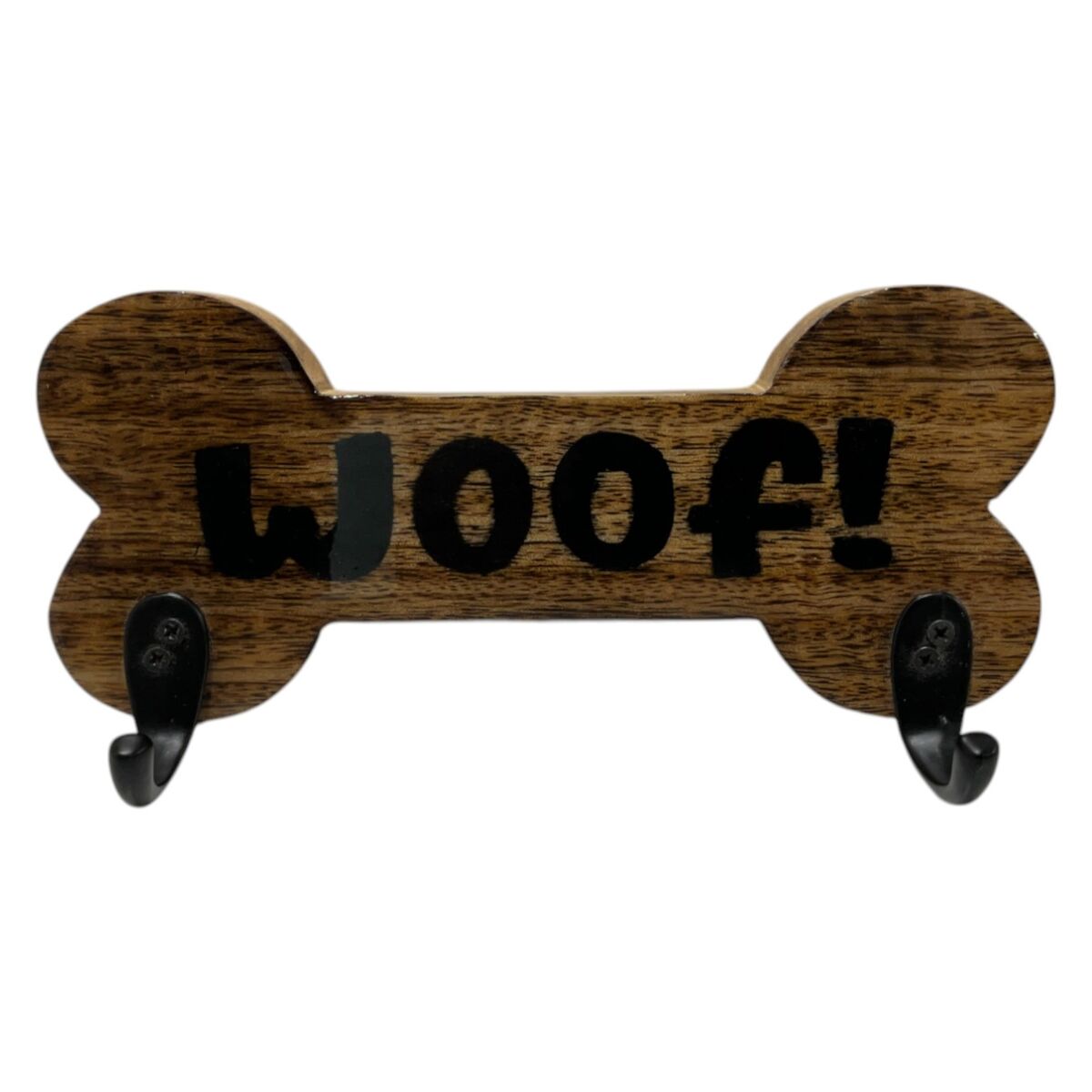 Wall mounted coat hanger Home ESPRIT Brown Black Iron Mango wood Urban 20 X 6 X 10 CM (2 Units)