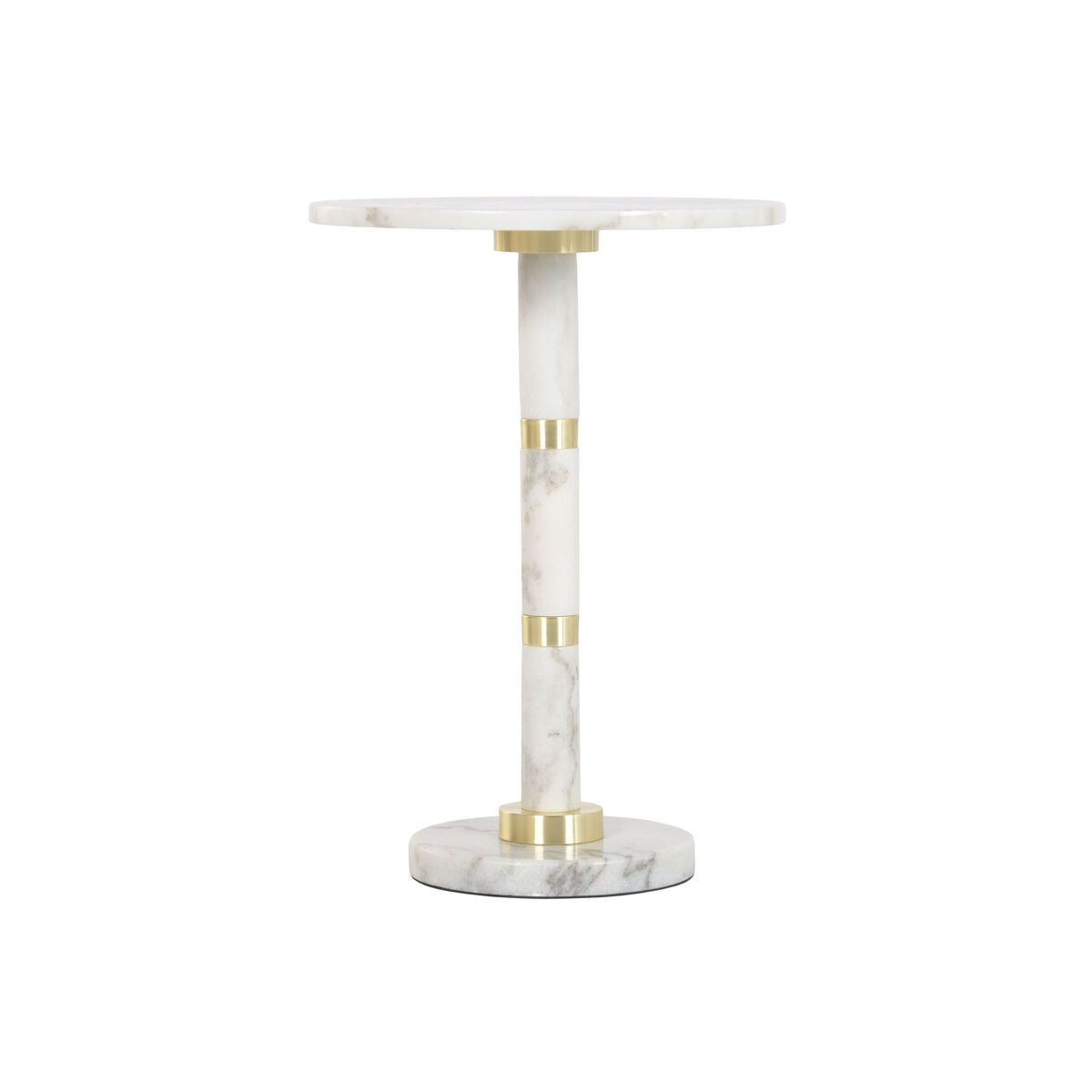 Side table Home ESPRIT White Golden 41 X 41 X 58 CM