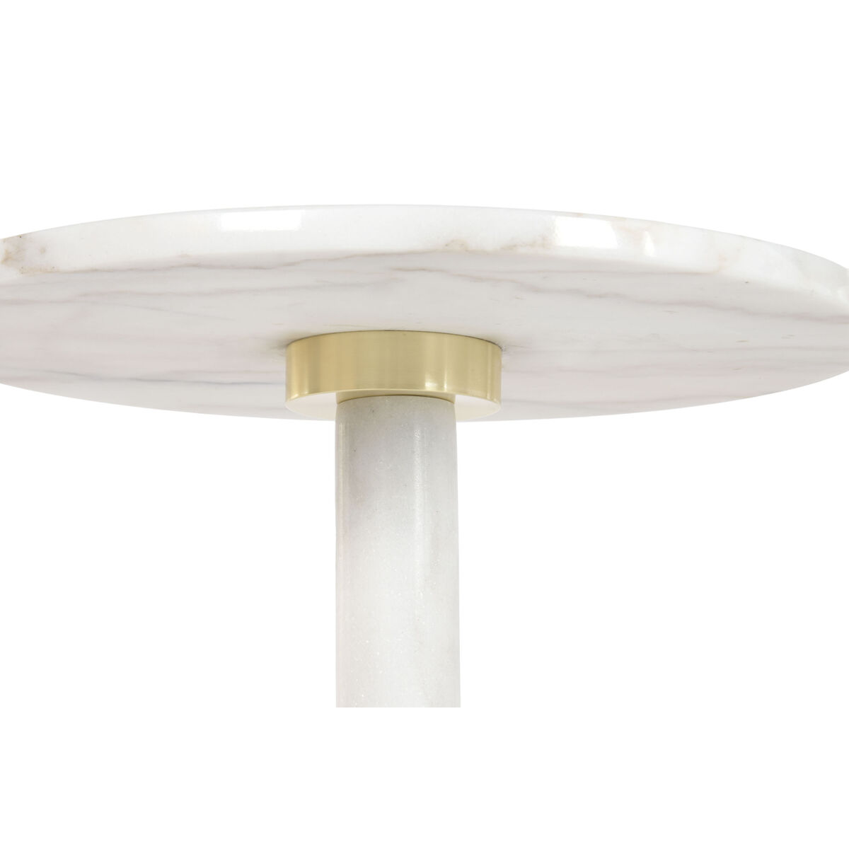 Side table Home ESPRIT White Golden 41 X 41 X 58 CM