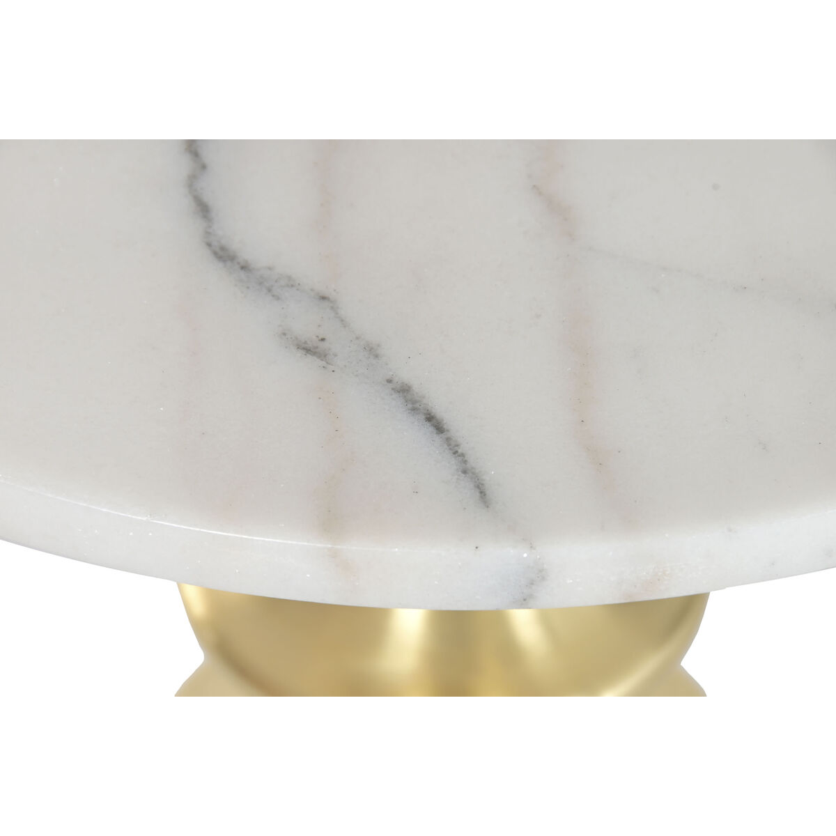 Side table Home ESPRIT White Golden 41 X 41 X 58 CM
