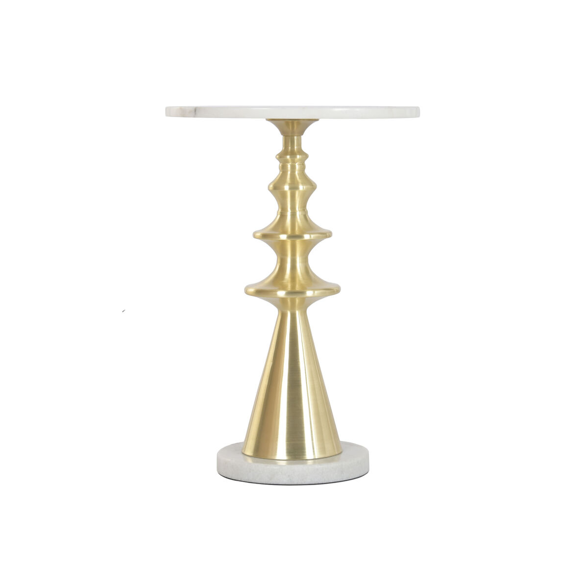 Side table Home ESPRIT White Golden 41 X 41 X 58 CM
