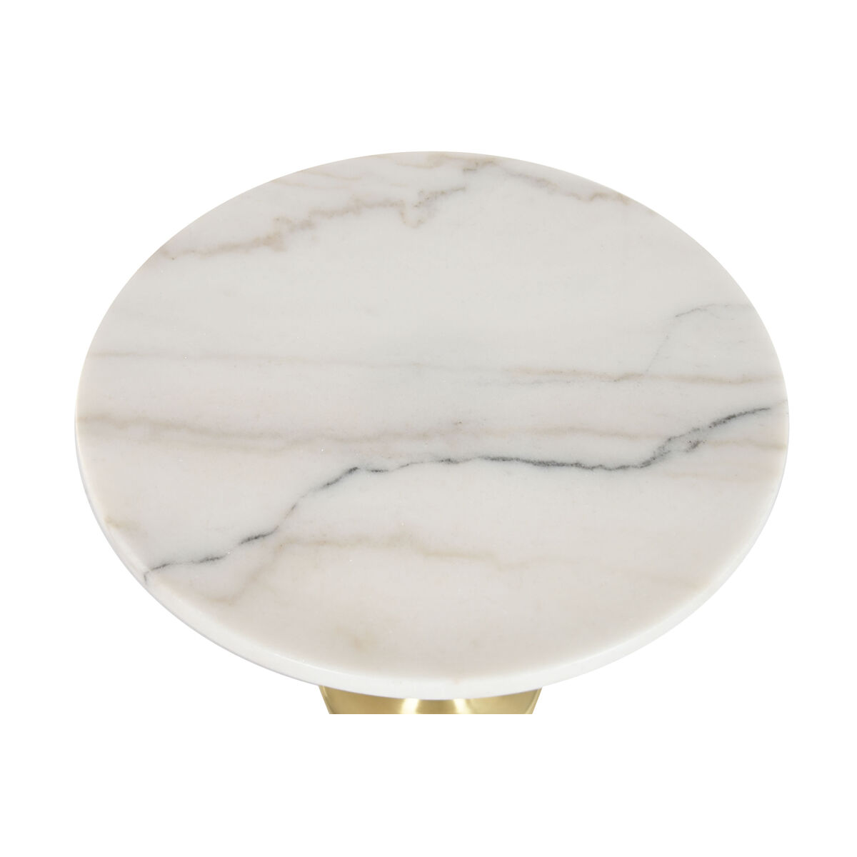 Side table Home ESPRIT White Golden 41 X 41 X 58 CM