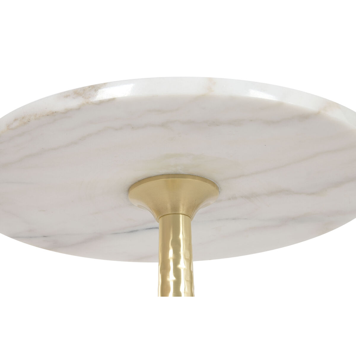 Side table Home ESPRIT White Golden 41 x 41 x 53 cm