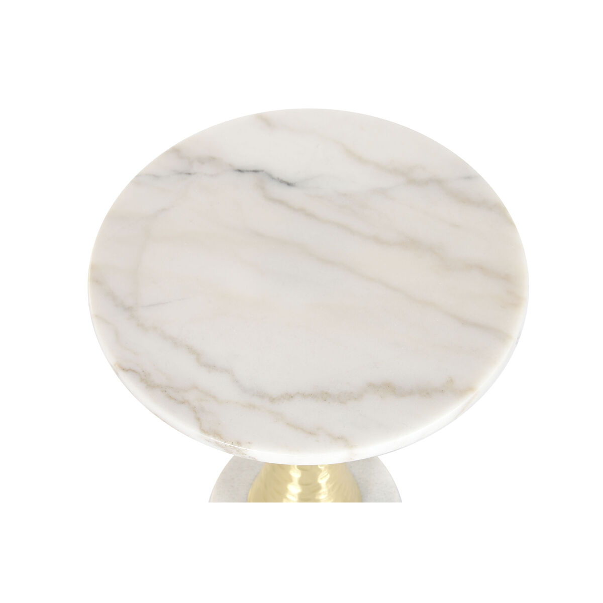Side table Home ESPRIT White Golden 41 x 41 x 53 cm