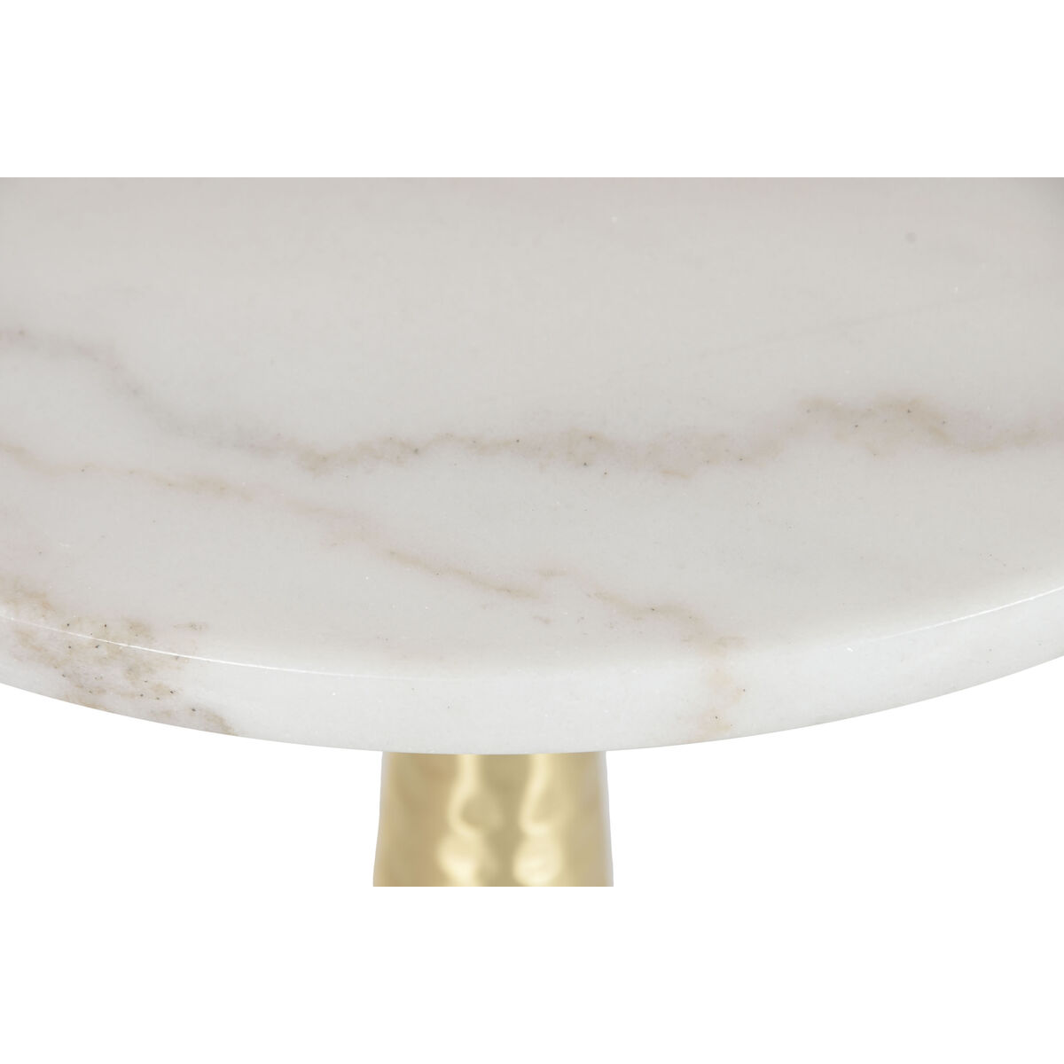 Side table Home ESPRIT White Golden 41 x 41 x 53 cm