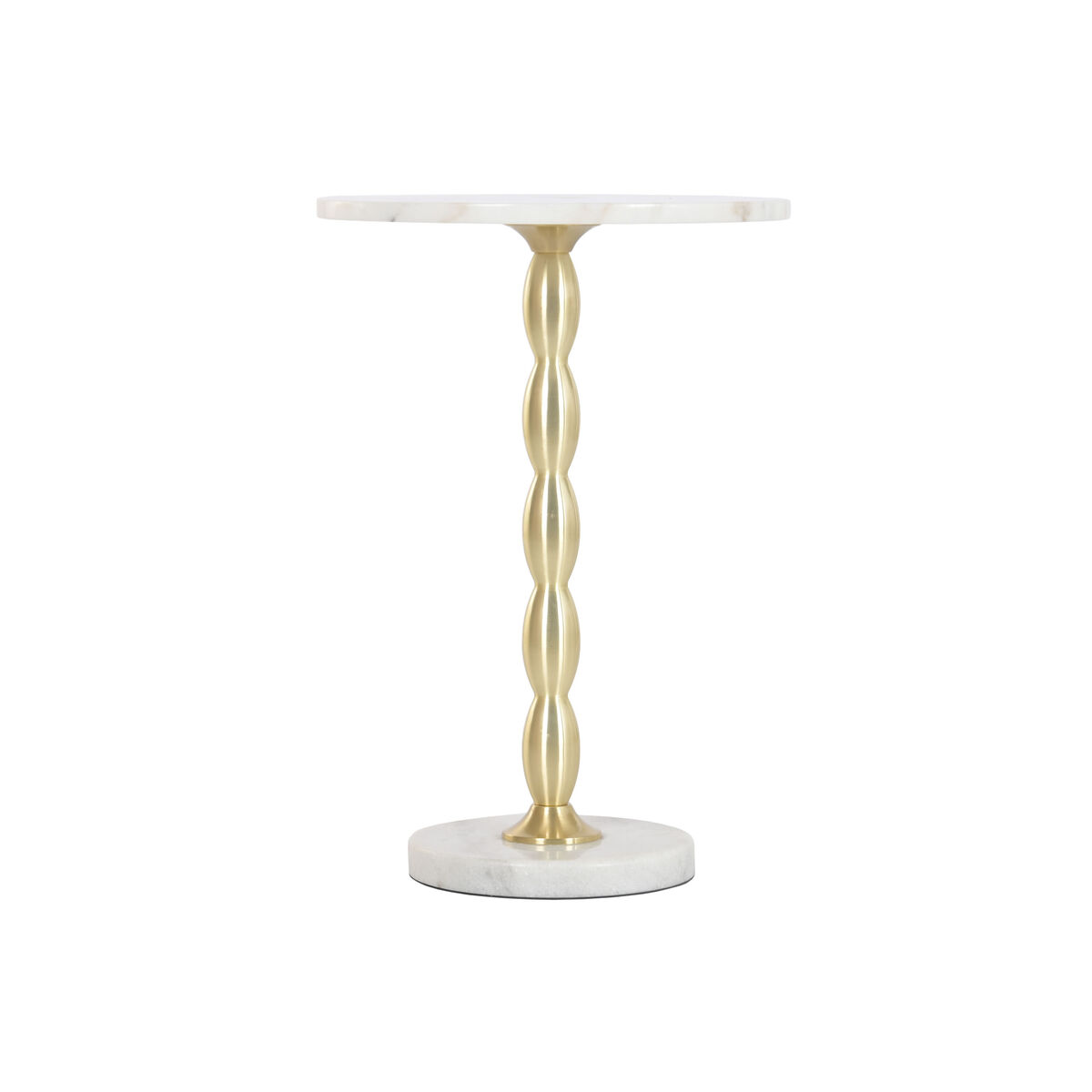 Side table Home ESPRIT White Golden 41 x 41 x 57 cm