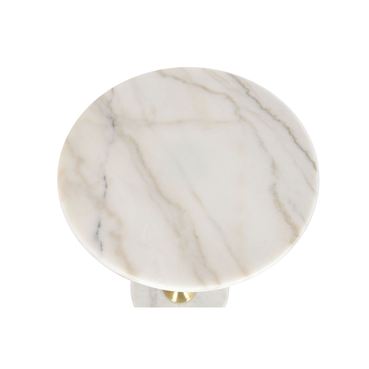 Side table Home ESPRIT White Golden 41 x 41 x 57 cm