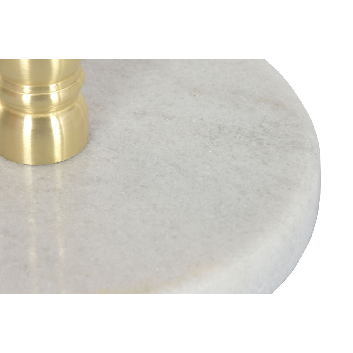Side table Home ESPRIT White Golden 41 x 41 x 53 cm