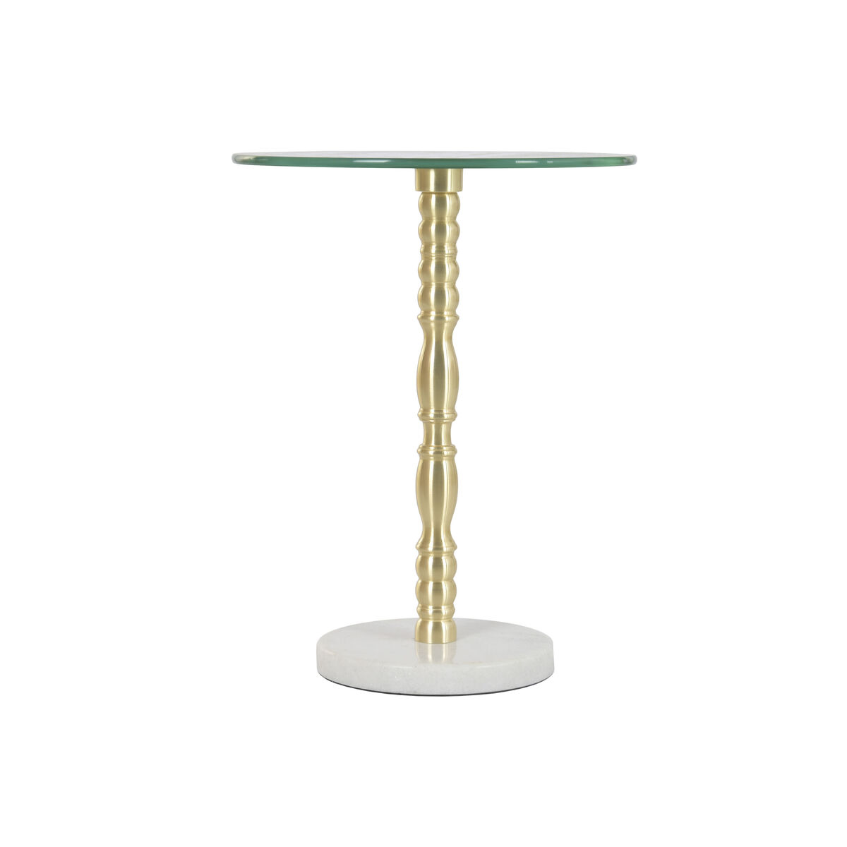 Side table Home ESPRIT White Golden 41 x 41 x 53 cm