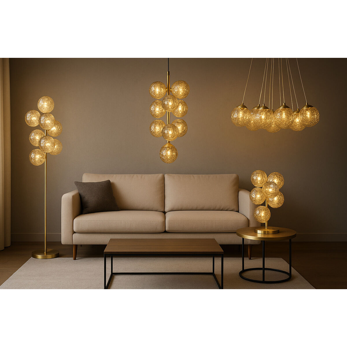 Ceiling Light Home ESPRIT Golden