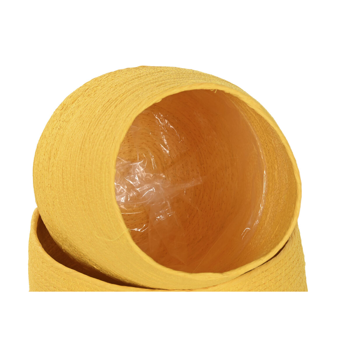 Planter Home ESPRIT Yellow Fibre Urban 30 x 30 x 60 cm (3 Pieces)