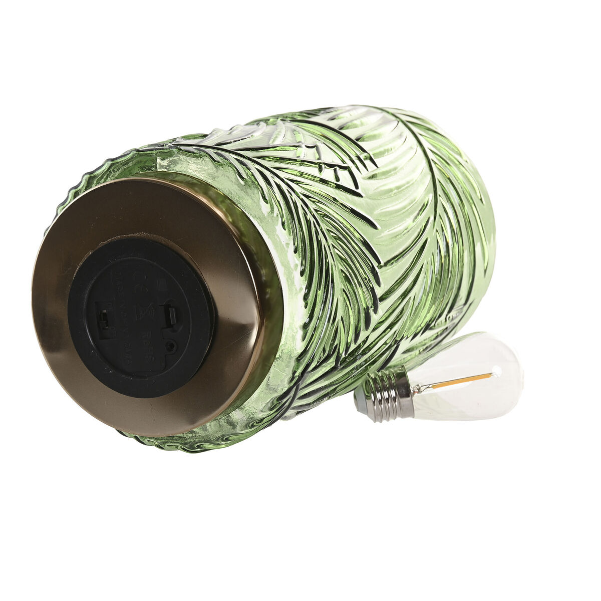 Lighting decoration Home ESPRIT Metal Crystal Tropical 14 x 14 x 26 cm (2 Units)