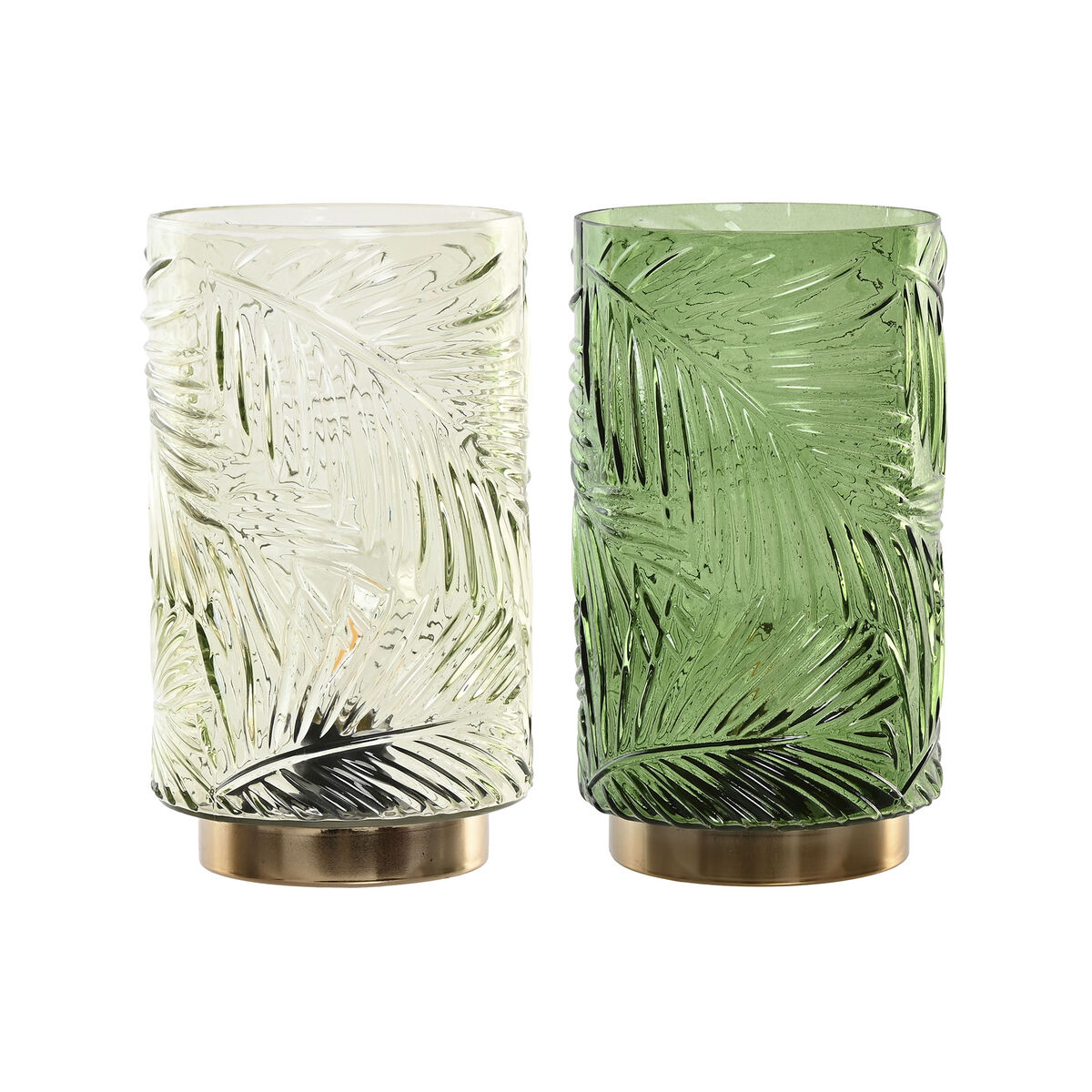 Lighting decoration Home ESPRIT Metal Crystal Tropical 14 x 14 x 26 cm (2 Units) Lighting decoration Home ESPRIT Metal Crystal Tropical 14 x 14 x 26 cm (2 Units)