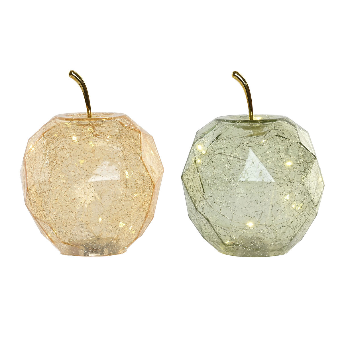 Lighting decoration Home ESPRIT Crystal Shabby Chic 14 x 14 x 19 cm (2 Units)