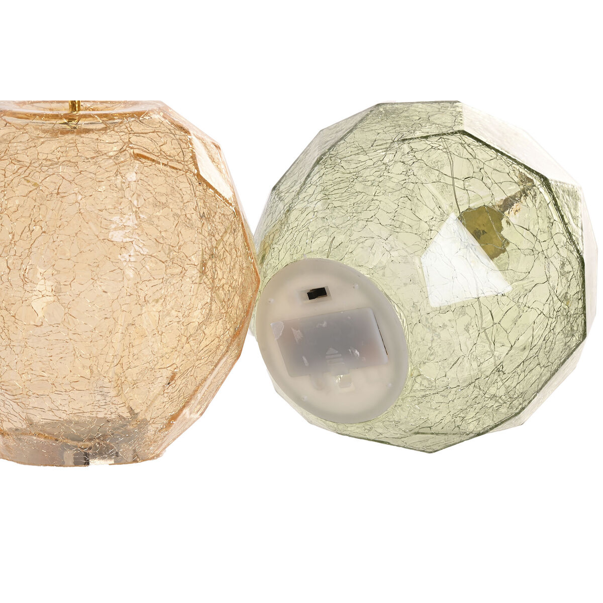 Lighting decoration Home ESPRIT Crystal Shabby Chic 14 x 14 x 19 cm (2 Units)