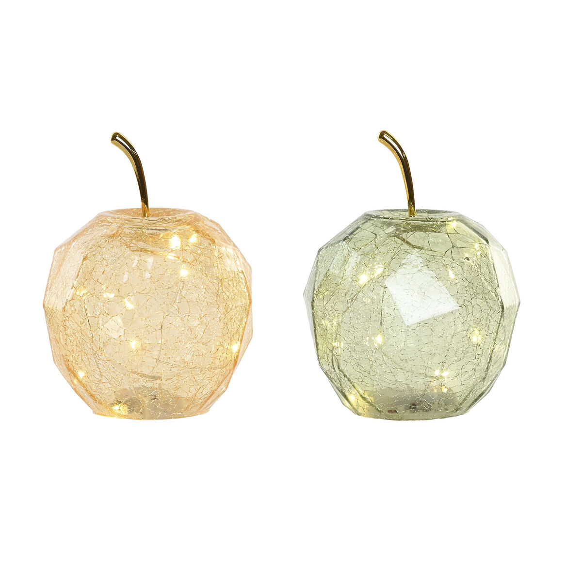 Lighting decoration Home ESPRIT Crystal Shabby Chic 12 x 12 x 17 cm (2 Units)