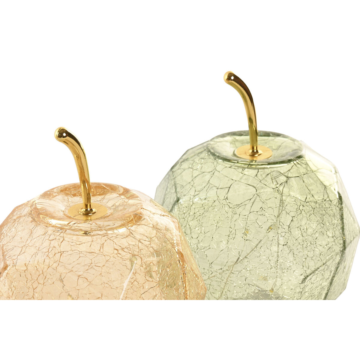 Lighting decoration Home ESPRIT Crystal Shabby Chic 12 x 12 x 17 cm (2 Units)