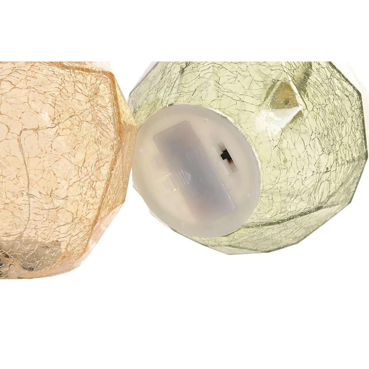 Lighting decoration Home ESPRIT Crystal Shabby Chic 12 x 12 x 17 cm (2 Units)