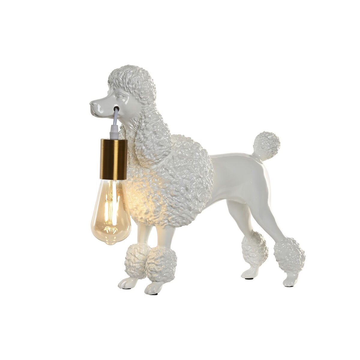 Desk lamp Home ESPRIT White Golden 50 W 220 V