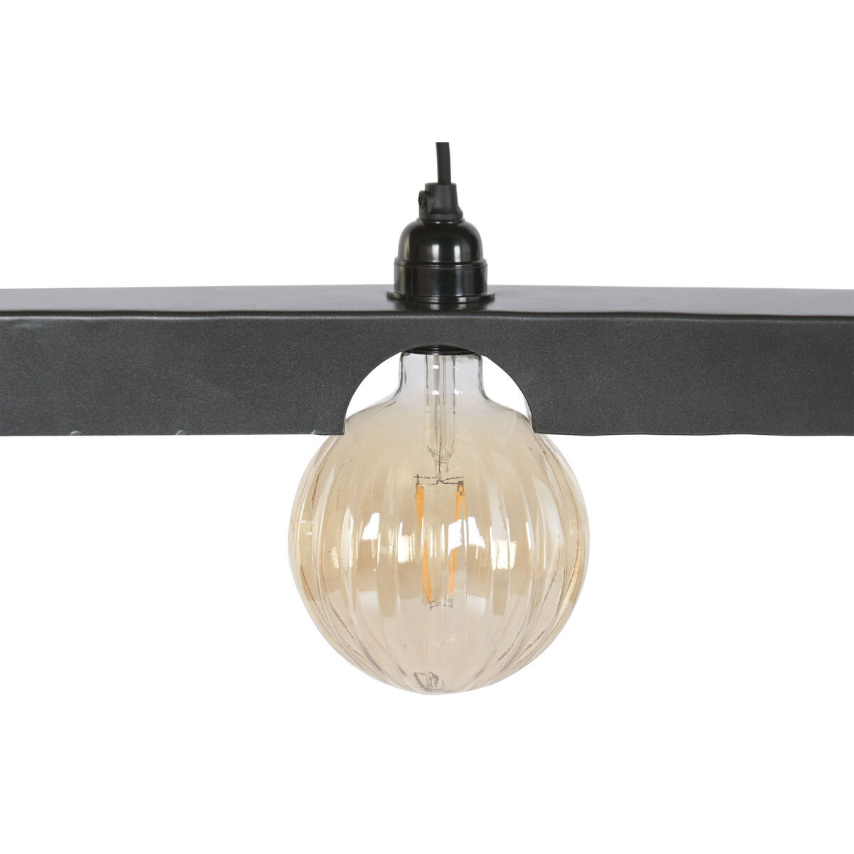 Ceiling Light Home ESPRIT Brown Black Iron Acacia 116 X 16 X 26 CM