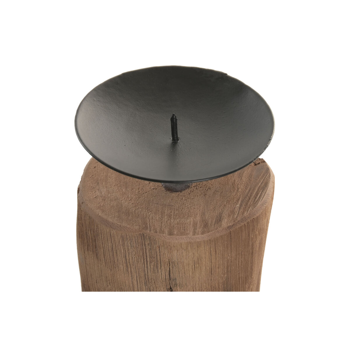 Table Mat Set Home ESPRIT Brown Black Natural Iron Teak 8 x 8 x 30 cm (3 Units)