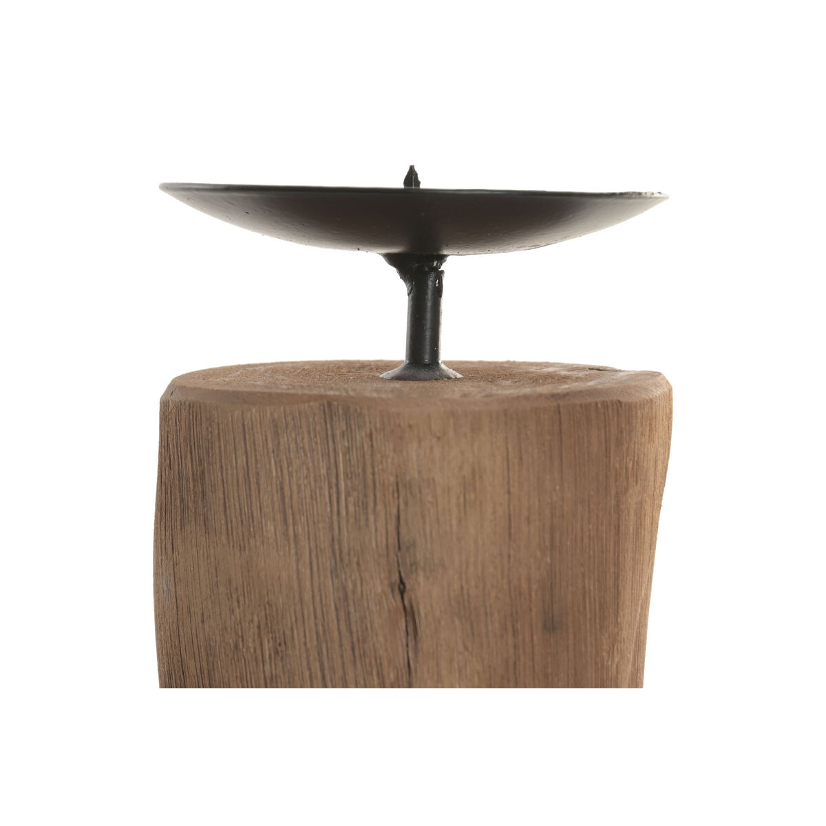 Table Mat Set Home ESPRIT Brown Black Natural Iron Teak 8 x 8 x 30 cm (3 Units)