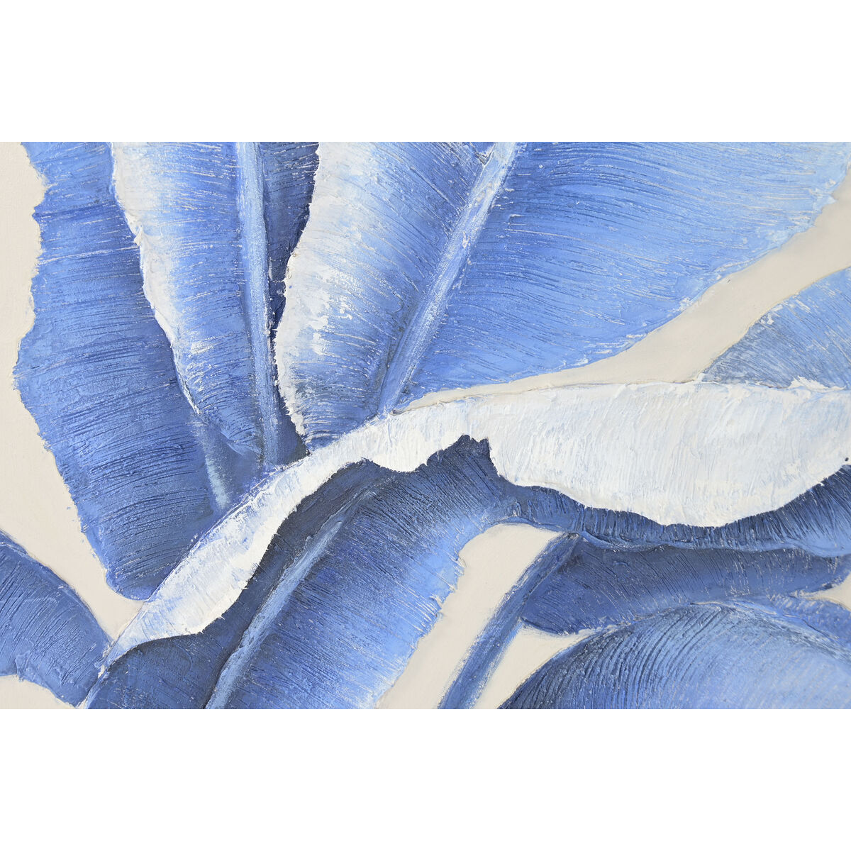 Canvas Home ESPRIT Blue White Sheets Tropical 82,5 x 4,5 x 122,5 cm (2 Units)