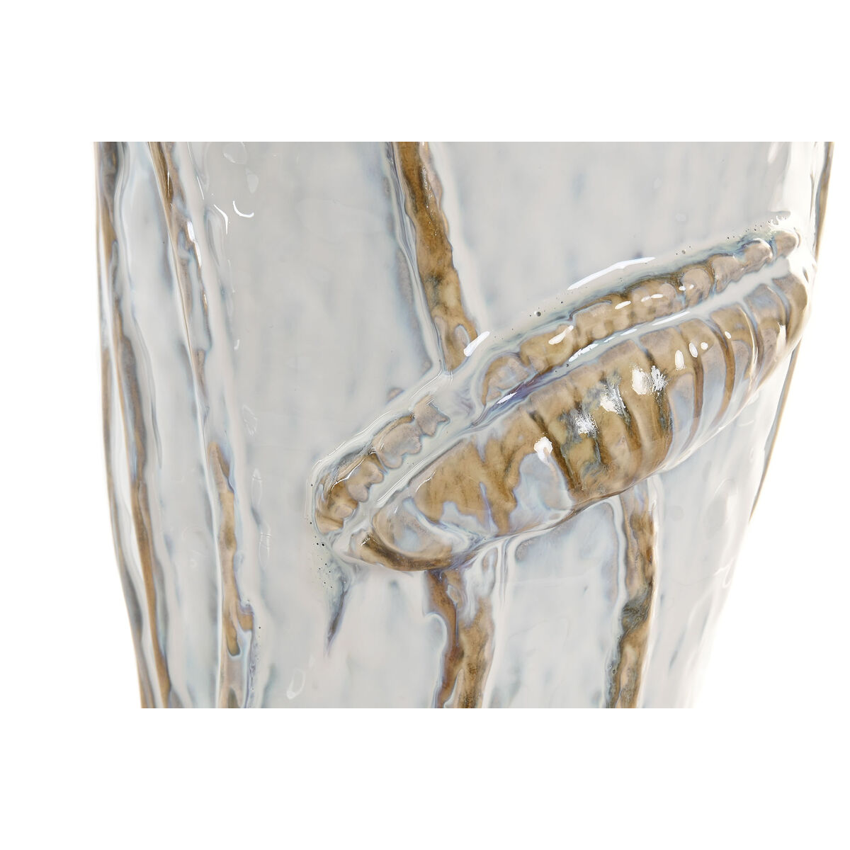Vase Home ESPRIT Blue White Ceramic 27 x 27 x 35 cm
