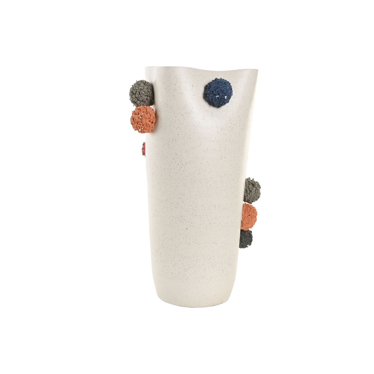 Vase Home ESPRIT White Multicolour Ceramic 25 x 25 x 42 cm