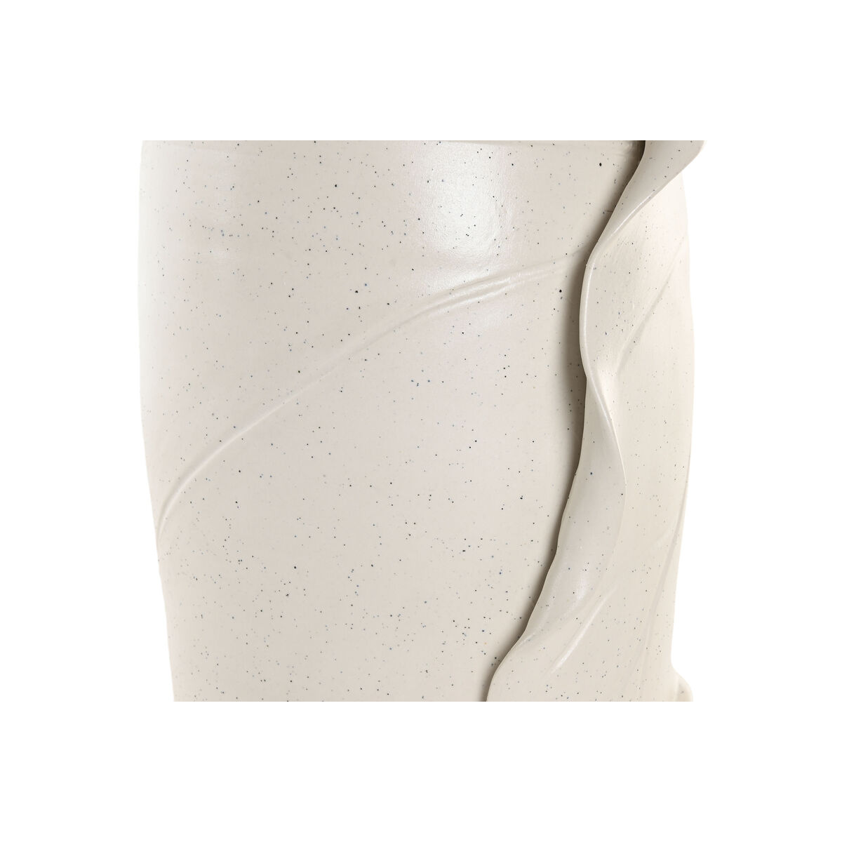 Vase Home ESPRIT White Ceramic Traditional style Modern Leaf of a plant 21 x 21 x 40 cm