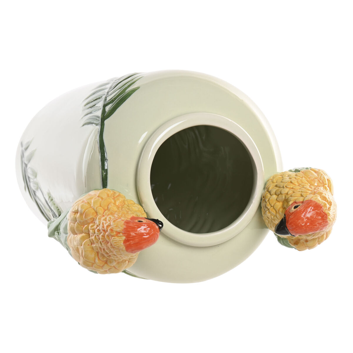 Vase Home ESPRIT Yellow Green Ceramic Tropical 21 x 21 x 24 cm