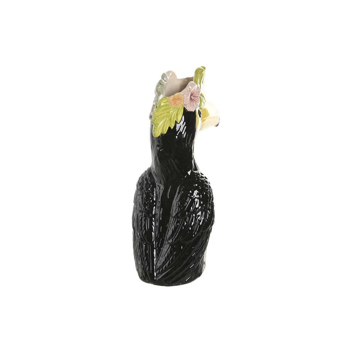 Vase Home ESPRIT Yellow Black Ceramic Tropical 19 X 10 X 25 CM