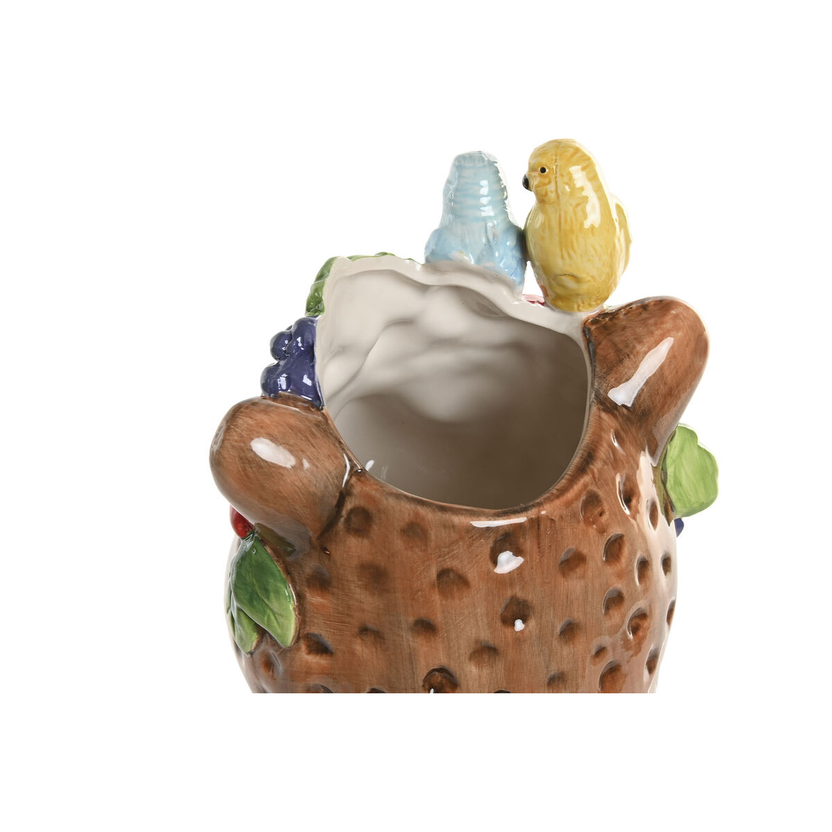 Vase Home ESPRIT Brown Ceramic Tropical 16 x 16 x 38 cm