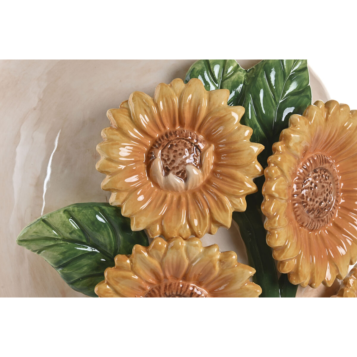 Vase Home ESPRIT Yellow Beige Ceramic Shabby Chic 26 x 26 x 34 cm