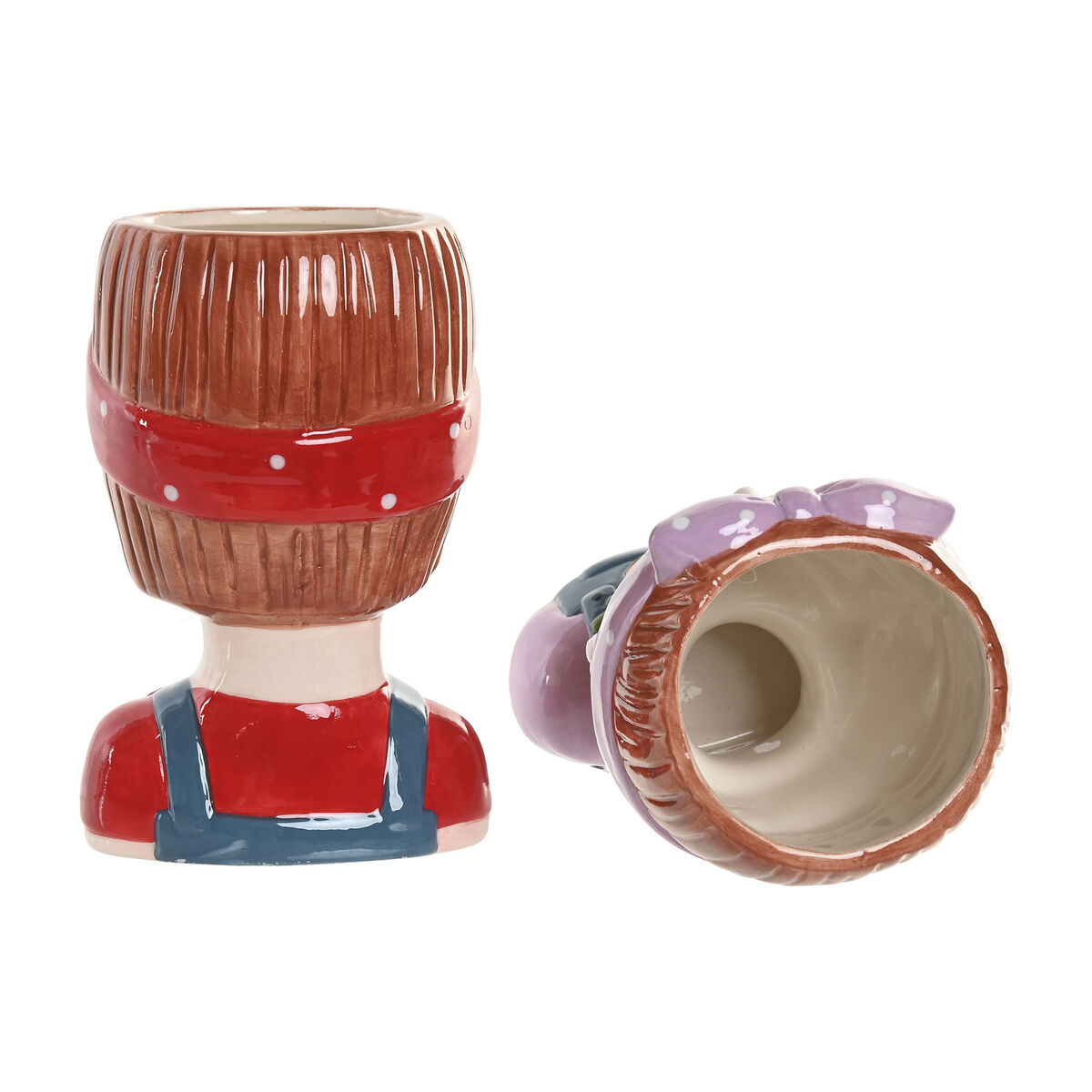 Planter Home ESPRIT Multicolour Ceramic Urban 10 x 9 x 15 cm (2 Units)