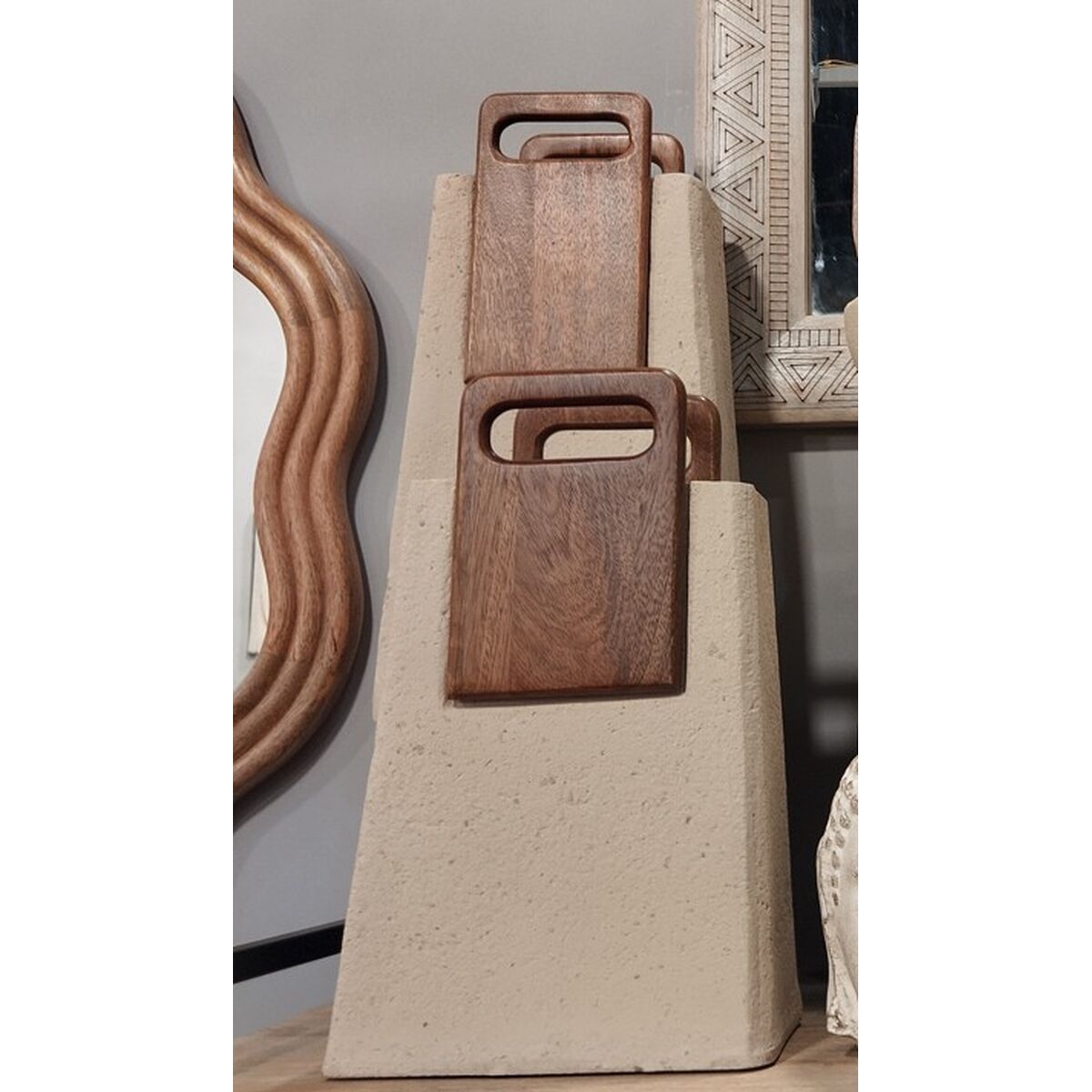 Vase Home ESPRIT Brown Beige Mango wood Papier-mch