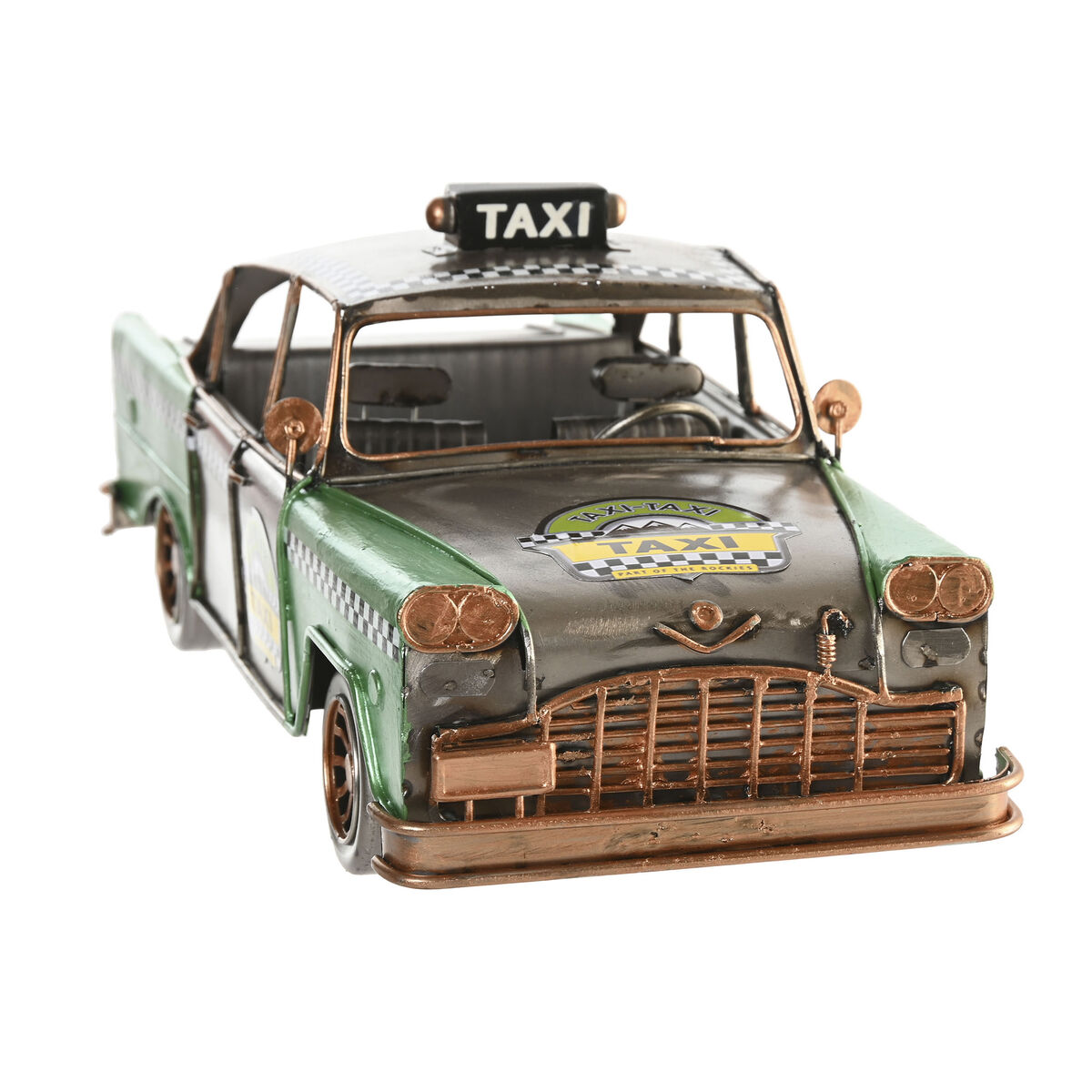 Decorative Figure Home ESPRIT Green Silver Car Vintage 32 x 14 x 13 cm