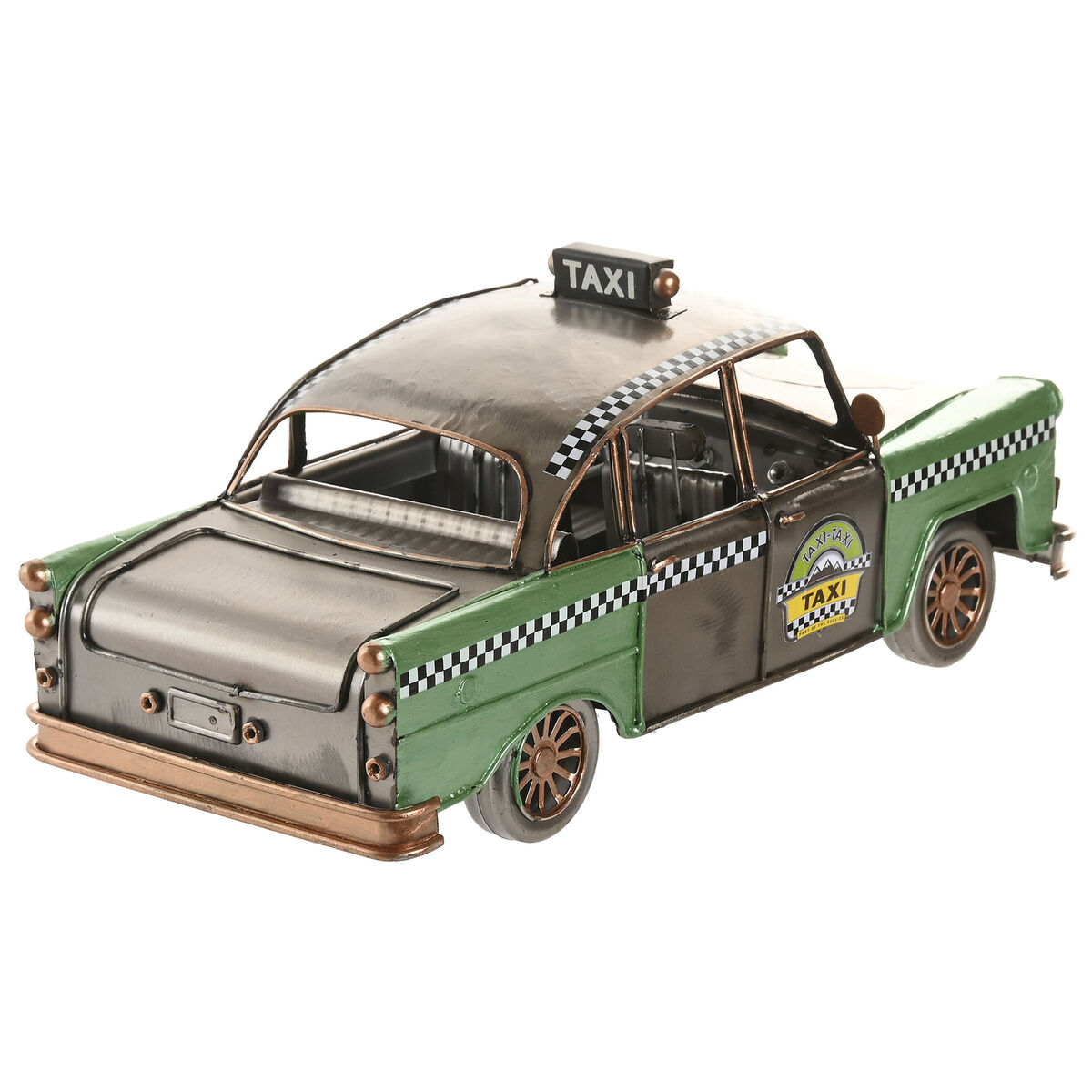 Decorative Figure Home ESPRIT Green Silver Car Vintage 32 x 14 x 13 cm