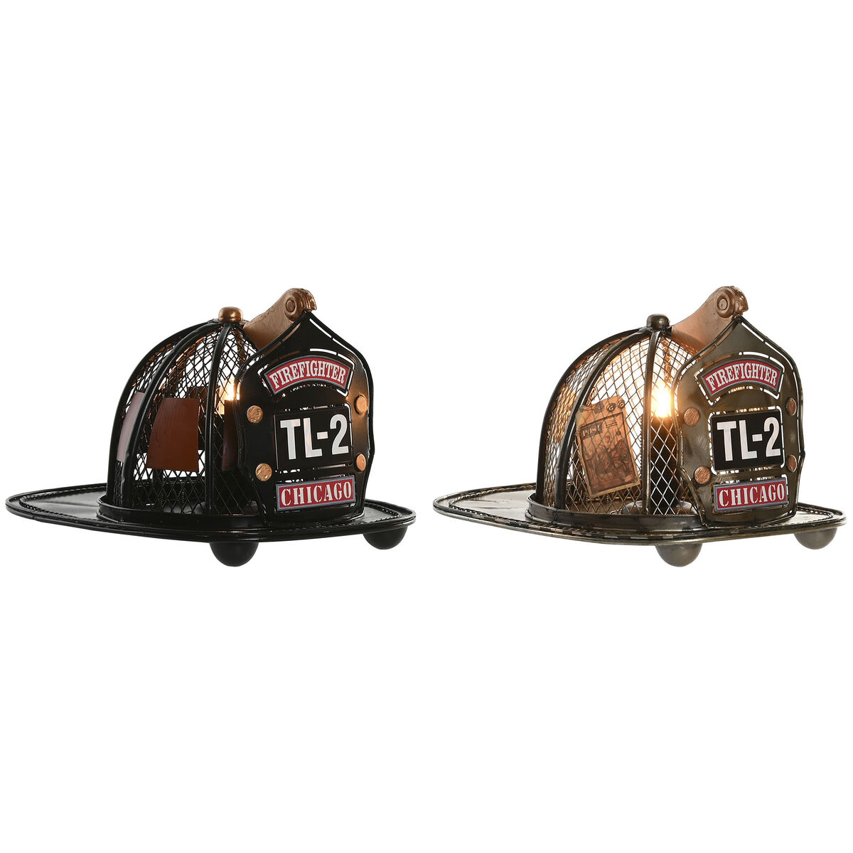 Desk lamp Home ESPRIT Black Golden 220 V (2 Units)