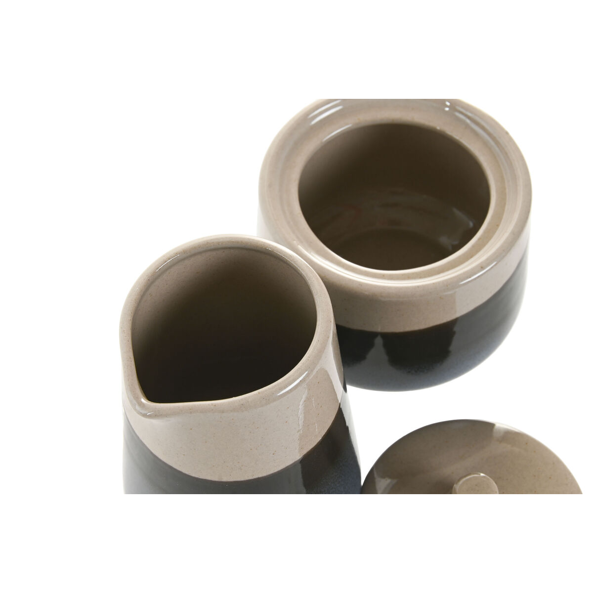 Milk jug and sugar bowl Home ESPRIT Blue Grey Porcelain 250 ml 9 X 9 X 8,4 cm 2 Pieces