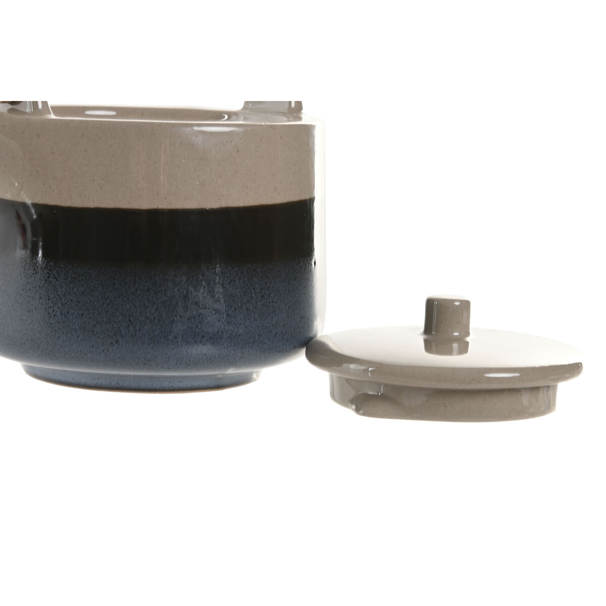 Teapot Home ESPRIT Blue Grey Bamboo Porcelain 1 L