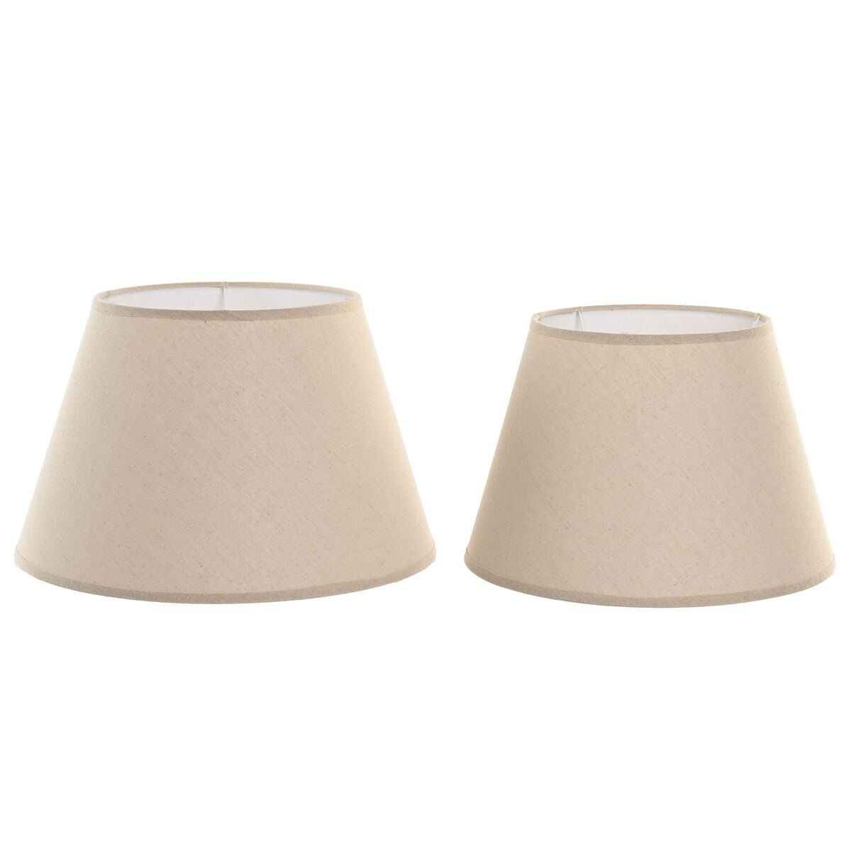 Lamp Shade Home ESPRIT Beige Linen Metal 40 x 40 x 25 cm (2 Units) Lamp Shade Home ESPRIT Beige Linen Metal 40 x 40 x 25 cm (2 Units)