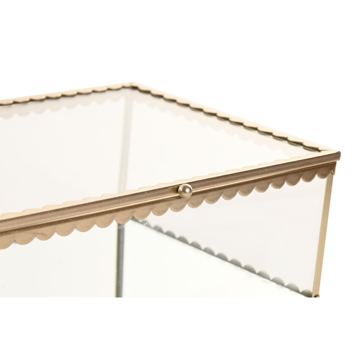 Jewelry box Home ESPRIT Golden Metal Crystal