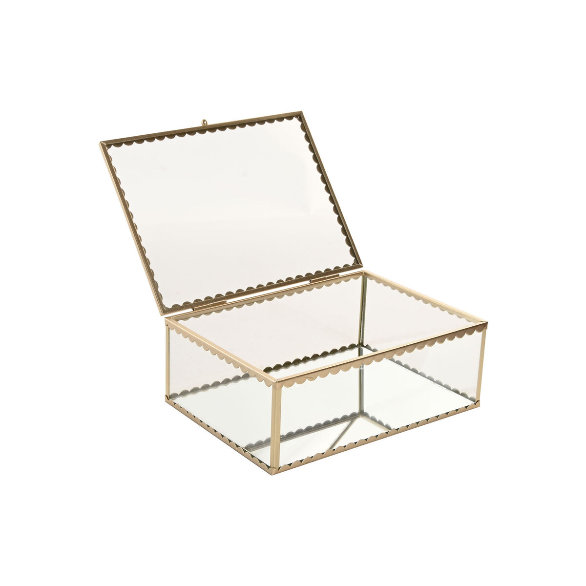 Jewelry box Home ESPRIT Golden Metal Crystal