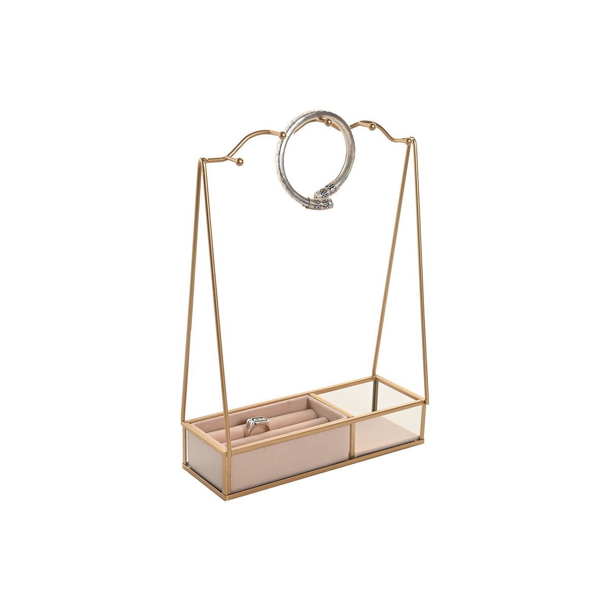 Jewelry box Home ESPRIT Beige Golden Metal