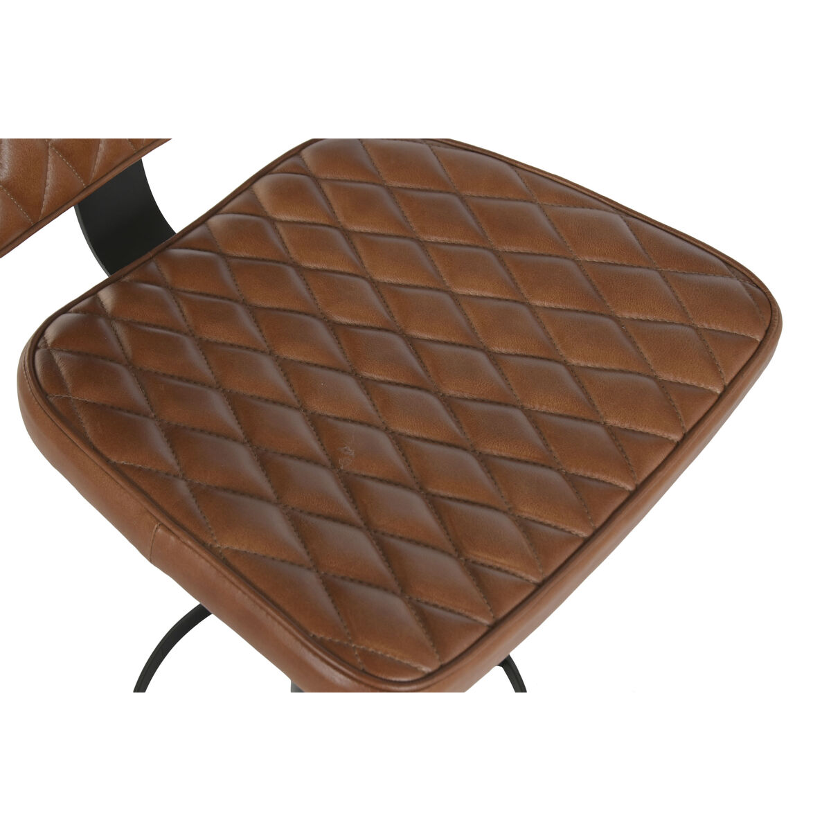 Stool Home ESPRIT Leather Iron