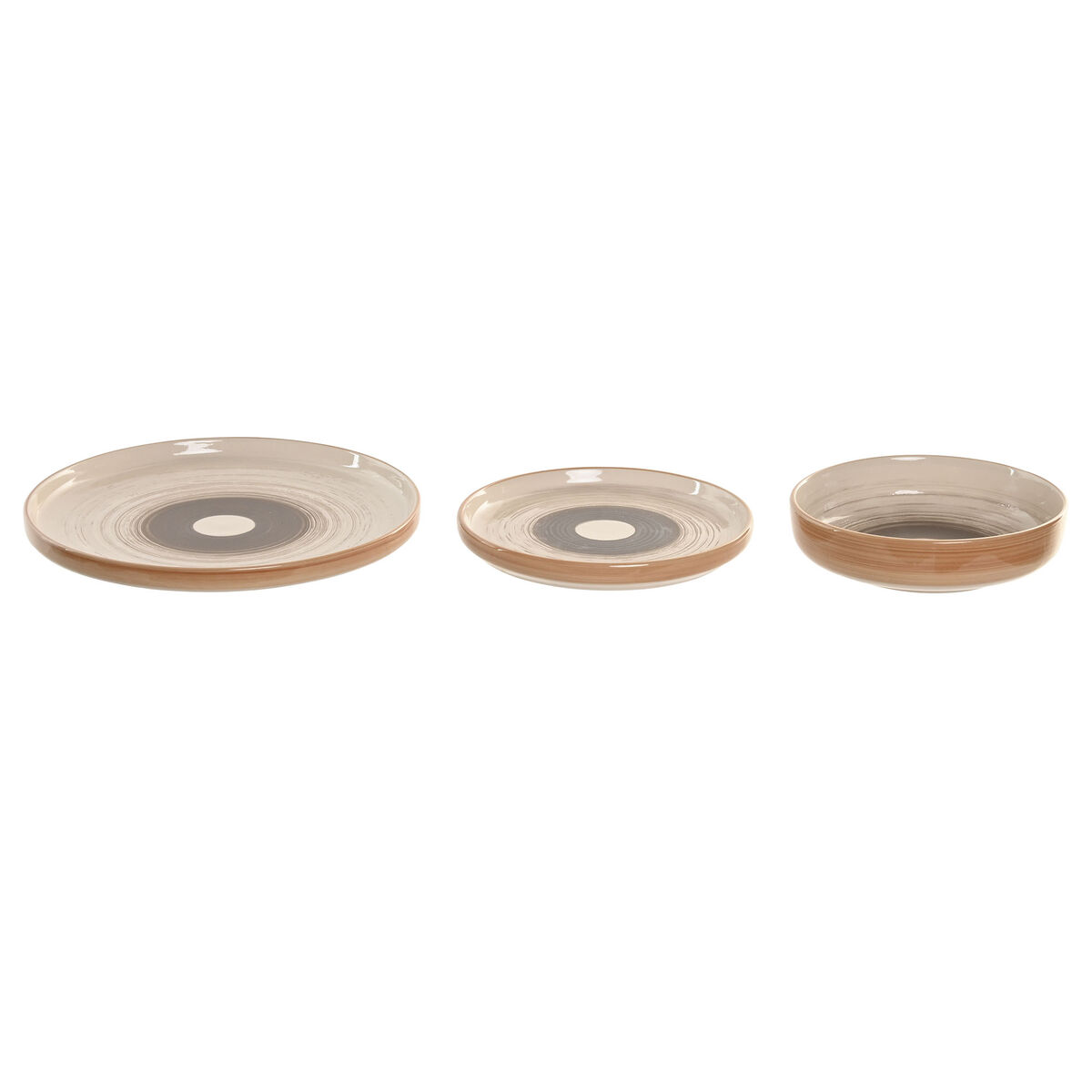 Tableware Home ESPRIT Beige Stoneware 18 Pieces